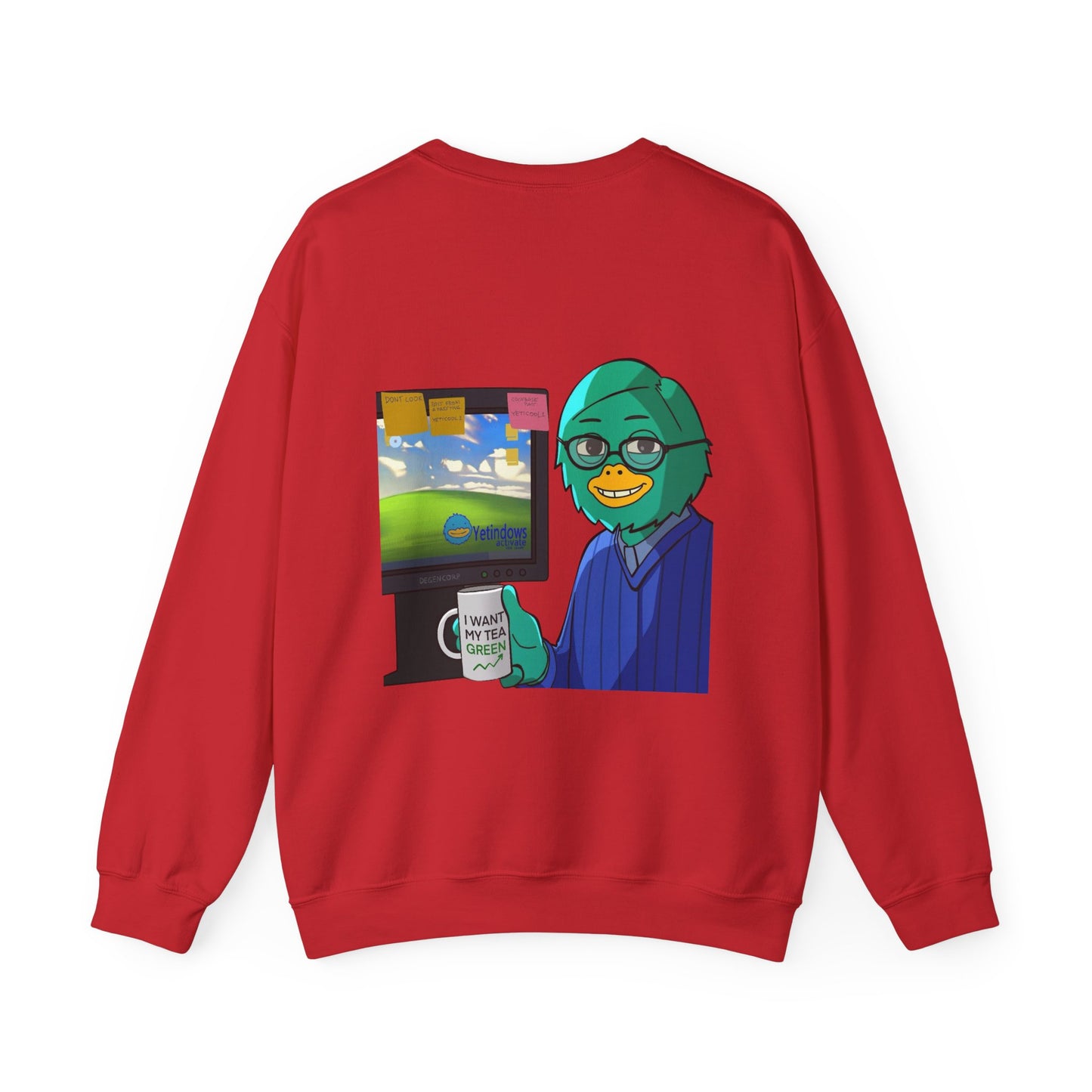 Playful Cartoon Crewneck Sweatshirt - Unisex