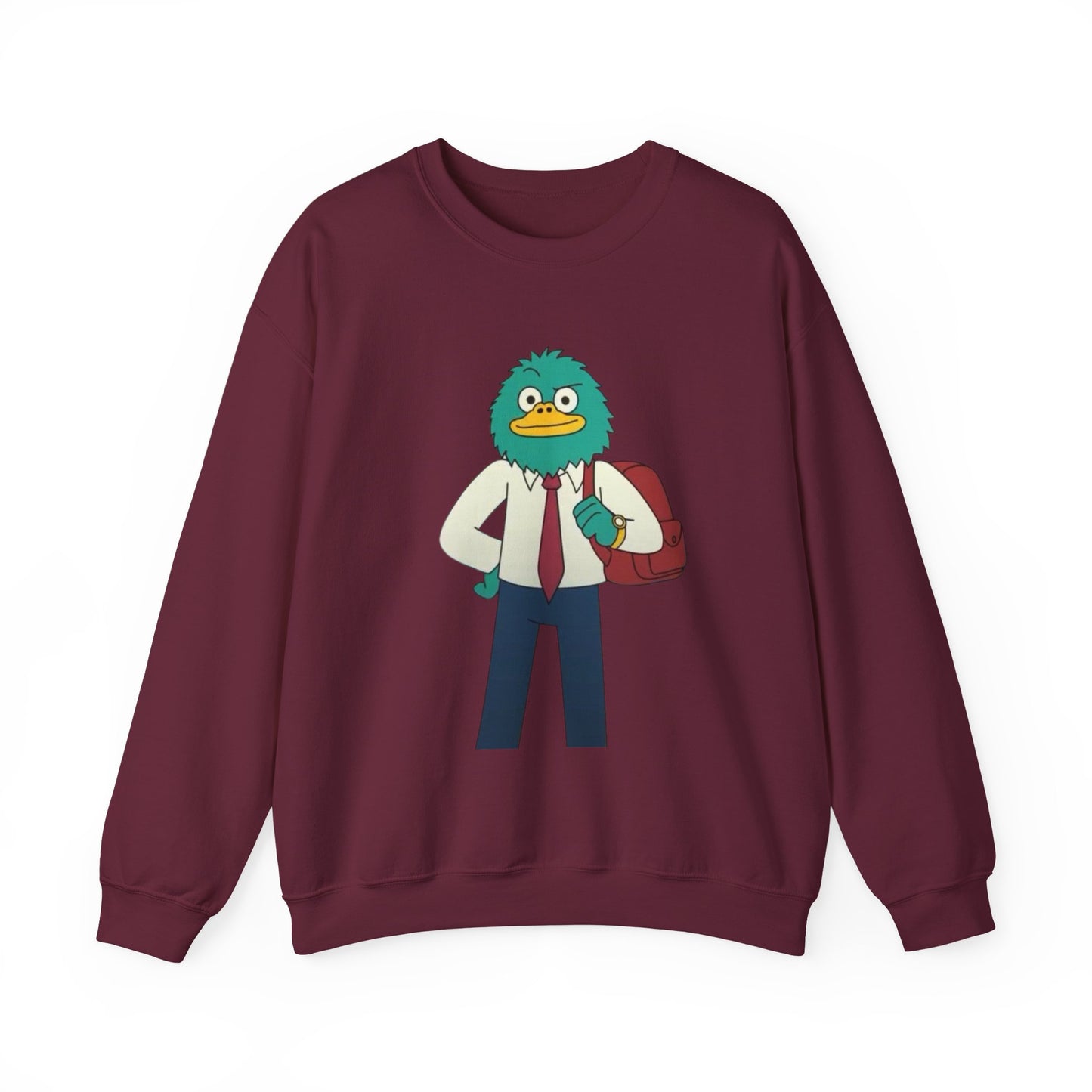Playful Cartoon Crewneck Sweatshirt - Unisex
