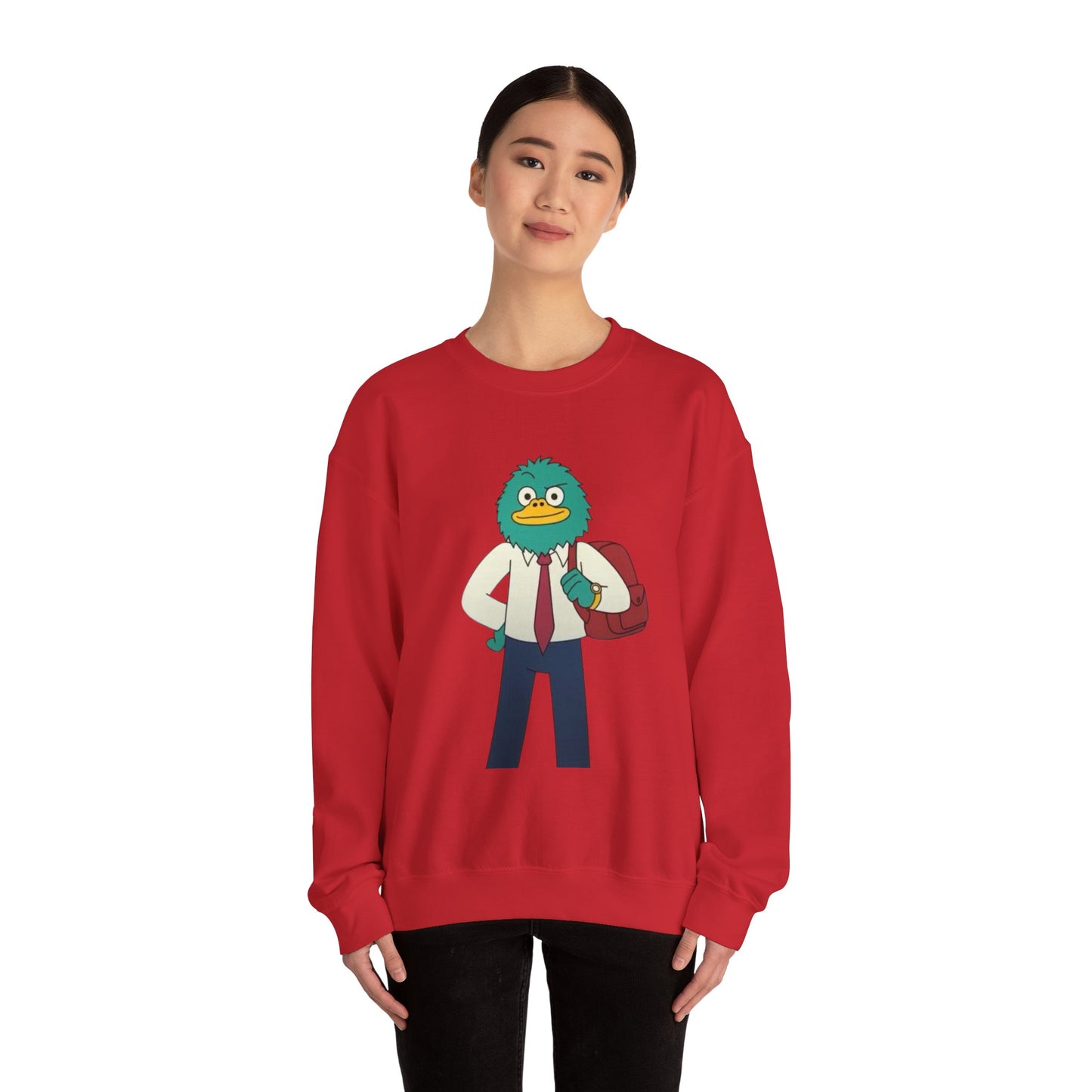 Playful Cartoon Crewneck Sweatshirt - Unisex