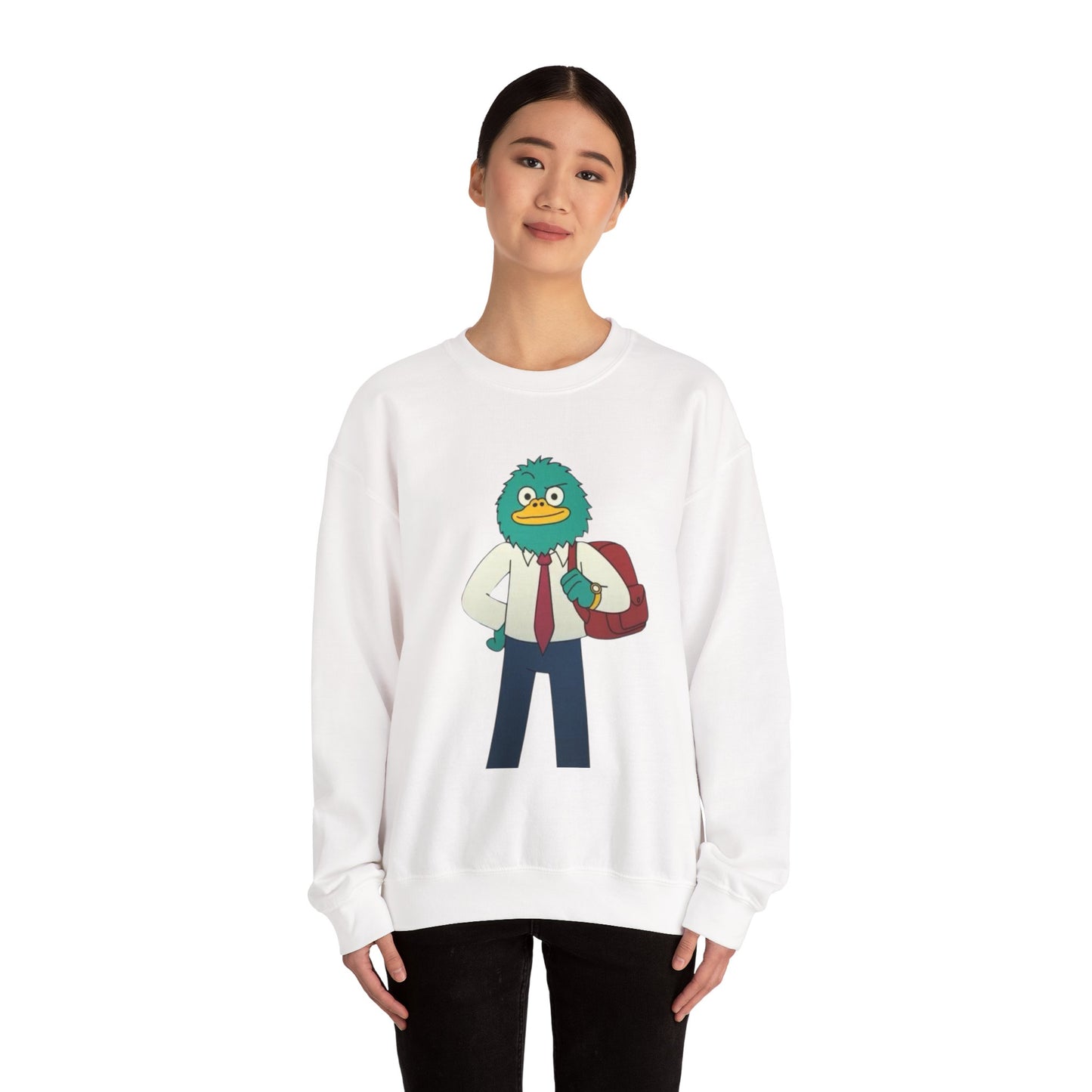 Playful Cartoon Crewneck Sweatshirt - Unisex