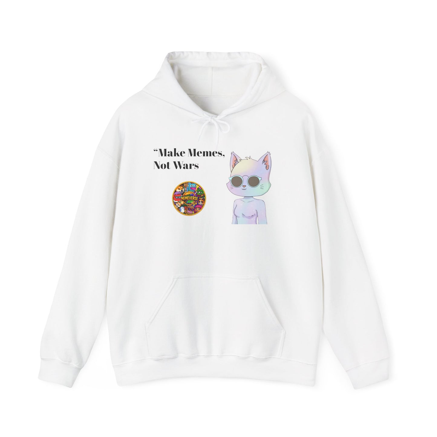 Unisex Meme Sweatshirt, Make Memes Not Wars Hoodie, Gift for Friends, Casual Wear, Funny Graphic Hoodie