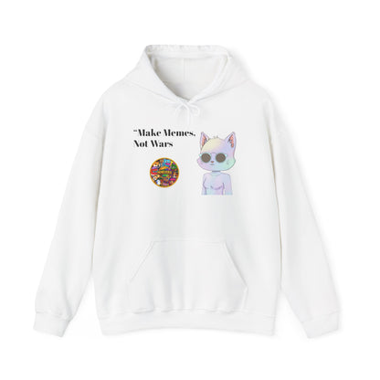 Unisex Meme Sweatshirt, Make Memes Not Wars Hoodie, Gift for Friends, Casual Wear, Funny Graphic Hoodie