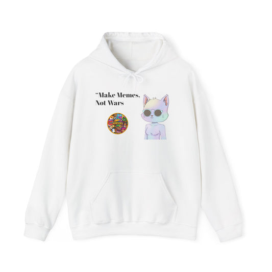 Unisex Meme Sweatshirt, Make Memes Not Wars Hoodie, Gift for Friends, Casual Wear, Funny Graphic Hoodie