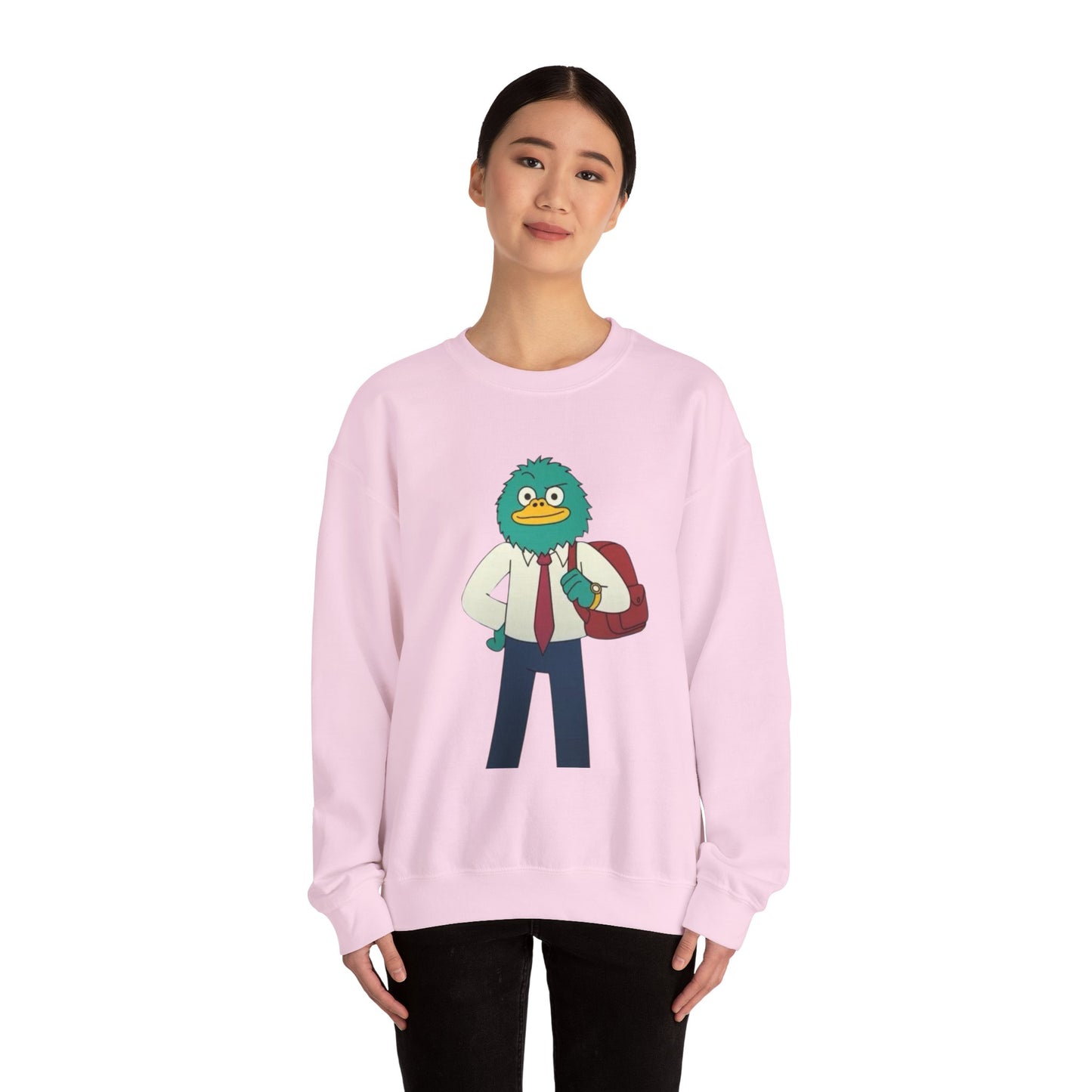 Playful Cartoon Crewneck Sweatshirt - Unisex