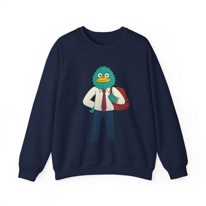 Playful Cartoon Crewneck Sweatshirt - Unisex