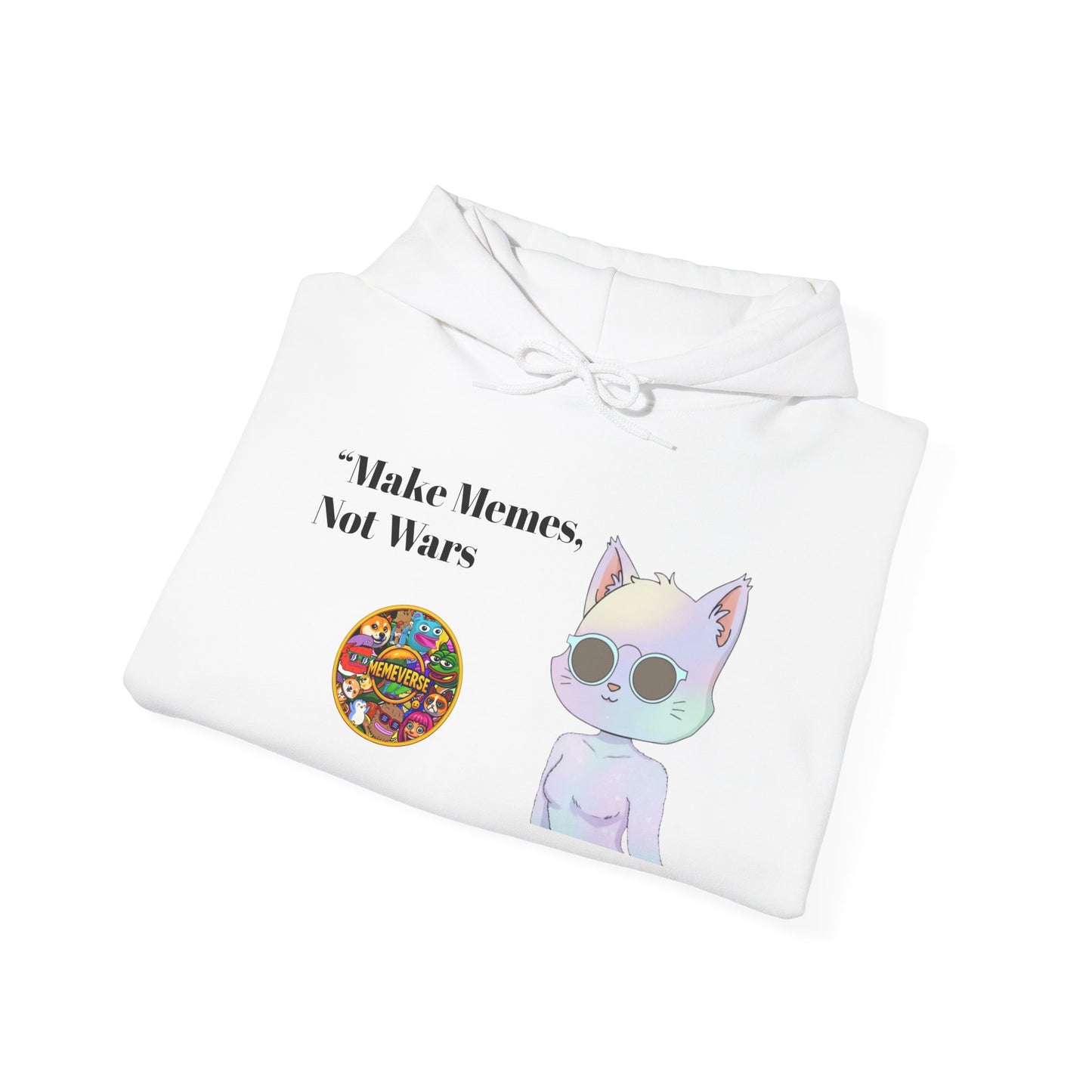 Unisex Meme Sweatshirt, Make Memes Not Wars Hoodie, Gift for Friends, Casual Wear, Funny Graphic Hoodie