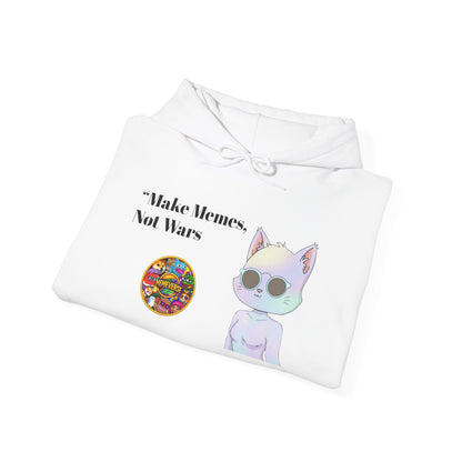 Unisex Meme Sweatshirt, Make Memes Not Wars Hoodie, Gift for Friends, Casual Wear, Funny Graphic Hoodie
